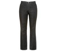 Ulla Popken Pullover V-Ausschnitt Jean Droit, Noir, 40W / 32L Femme