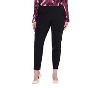 Ulla Popken Punto Di Roma Hose mit Biese Pantalons, Noir, 48 Grande Taille Femme