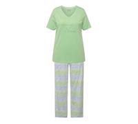 Ulla Popken Pyjama Dot Wave 830447 Ensemble de Pijama, Vert, 46-48 Femmes