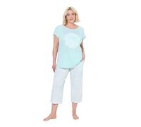 Ulla Popken Pyjama, Morning Rise, Vert Menthe Clair, 48-50 Grande Taille Femmes