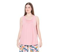 Ulla Popken Pyjama Shirt Sleeveless Pintucks Manches avec Pinces, Rose délicat, 58-60 Femmes