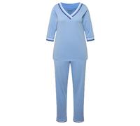 Ulla Popken Pyjama Sporty 819541 Ensemble de Pijama, Bleu, 50-52 Femmes