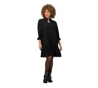 Ulla Popken Robe à Volants, Noir, 20-22 Femme