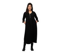 Ulla Popken Robe avec Fermeture éclair, Noir, 48-50 Femme