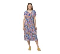 Ulla Popken Robe en Jersey imprimée 832021, Blanc, 52-54 Femme