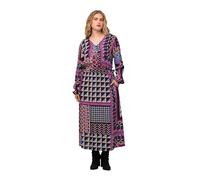 Ulla Popken Robe imprimée en Tissu, Prune, 48-50 Femme