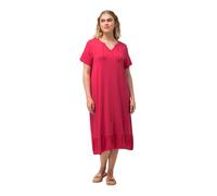 Ulla Popken Robe midi en Jersey pour Femme, Rouge, 48-50