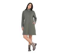 Ulla Popken Robe Sweat pour Femme avec col Troyer, Gris, 58-60