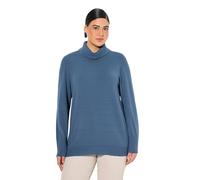 Ulla Popken Rollkragenpullover, Breite Rippbündchen, Langarm Pull-Over, Encre Bleue, 50-52 Femme