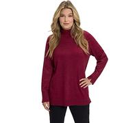 Ulla Popken Rollkragenpullover Pull à col roulé, Rouge, 56-58 Femme