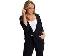 Ulla Popken Shirt-Bolero Chemise Moulante, Schwarz, 60 Femme