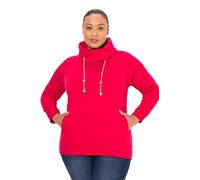 Ulla Popken Shirt Manches Longues, Rouge, 52-54 Femme