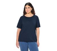 Ulla Popken Shirt, Ringel, Rundhals, Halbarm, Offenkantig T-Shirts Femme