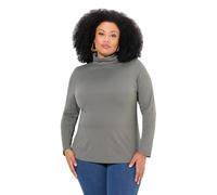 Ulla Popken Shirt, Rollkragen, Slim, Langarm Basique à col roulé, Gris Vert, 60/62 FR Femmes