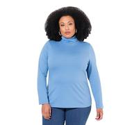 Ulla Popken Shirt, Rollkragen, Slim, Langarm, Bleuet Clair, 60/62 FR Femmes