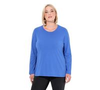 Ulla Popken Shirt, Slim, Rundhalsausschnitt, Langarm Maillot de Tunique, Bleu Prune, 50-52 Femmes