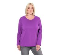 Ulla Popken Shirt, Slim, Rundhalsausschnitt, Langarm Maillot de Tunique, Lilas, 48-50 Femmes