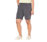 Ulla Popken Short en Jersey Grande Taille pour Femme - Grandes Tailles - Poches - Taille élastique - 818396, Gris Graphite, 56W / 32L