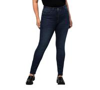 Ulla Popken SkinnyJeans Sarah, schmale 5-Pocket-Form, High Waist Pantalons, Blue Denim, 56W / 32L Femme