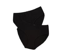 Ulla Popken Slip, 2er Pack Boxer, Noir (Schwarz 10), 56-58 Femme