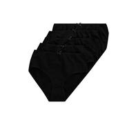 Ulla Popken Slip 5er Pack, Uni Culotte, Noir (Schwarz 10), 56-58 Femme