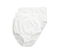 Ulla Popken Slips, 3er-Pack, Slips Femme, Schneeweiß,