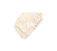 Ulla Popken Slips, 5er-Pack, Einfarbig, BIS GR. 66/68, Beige, 48-50 Femmes