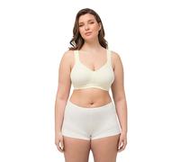 Ulla Popken Soutien-Gorge de Bien-être, Microfibre, sans Armatures, Bonnet C-E 812319, Blanc crème, 115D Femmes