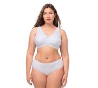 Ulla Popken Soutien-Gorge de décharge, sans Armature, Pendentif en Strass, Bonnet C-G soulagement, Blanc, 145F Femme