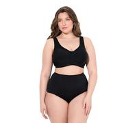 Ulla Popken Soutien-Gorge de soulagement pour Femme, Grandes Tailles, Grande Taille, Structure, sans Armatures, Bonnet C - H, Noir, 135C