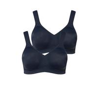 Ulla Popken Soutien-Gorge en Microfibre, Lot de 2 Bonnets, Bleu Nuit, 38D Femme