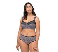 Ulla Popken Femme Soutien-Gorge, Poussin Relief, Noir, 115C EU