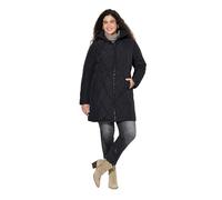 Ulla Popken Spezialist Hyprar Steppmantel Manteaux, Noir, 62-64 Femmes