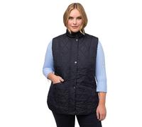 Ulla Popken Steppweste, Slim, Stehkragen, ärmellos Veste, Marine, 44-46 Femme