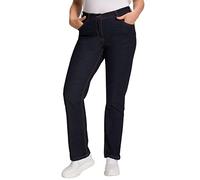 Ulla Popken Straight-Jeans Pantalons, Darkblue, 40W / 34L Femme