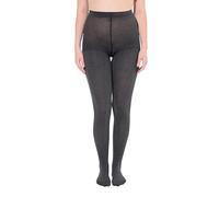 Ulla Popken Strickstrumpfhose, Modisches Zopfmuster, Warm Collants, Tricot, Gris mélangé, 50-52 Femmes