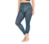 Ulla Popken Strumpf-Leggings, 60 Den, Flache Nähte 60D, Bleu pétrole foncé, 46-48 Femme