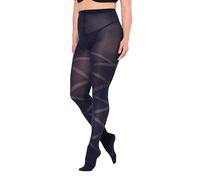 Ulla Popken Strumpfhose, Streifen Collants à Rayures, Bleu Nuit, 62-64 Femmes