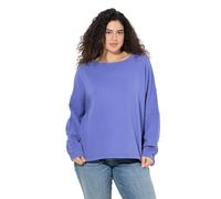 Ulla Popken Sweat-Shirt à Bords Ouverts pour Femme, Lavande, 54-56