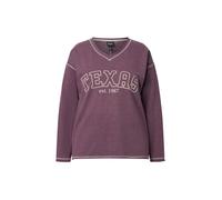 Ulla Popken Sweat-shirt 'Texas' beige / baie, Taille L-XL