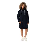 Ulla Popken Sweatkleid, Stehkragen, Langarm, Taschen Robe, Marine, 62-64 Femme