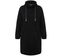 Ulla Popken Sweatkleid, Stehkragen, Langarm, Taschen Robe, Schwarz, 42-44 Femme