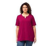 Ulla Popken T-Shirt à Manches Courtes pour Femme, Coupe trapèze, Coupe Tunique, Motif Fleurs Sauvages, 54/56