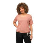 Ulla Popken T- Shirt à Rayures, Mandarine, 52-54 Femme