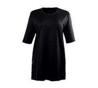 Ulla Popken T-shirt Basique, Col Rond Femme T-shirt, Noir, 62-64