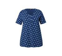 gs1 data protected company 4069787000005 Fältchenshirt mit Minimal Print T-Shirt, Bleu foncé, 58-60 Femmes