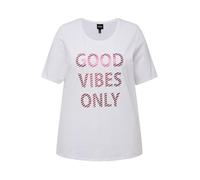 Ulla Popken T- Shirt Cool Vibes Only 832090, Blanc, 48/50 FR Femmes