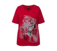 Ulla Popken T- Shirt « I Mog Di Classic 829457, Rouge, 56/58 FR Femmes
