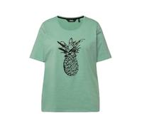 Ulla Popken T- Shirt imprimé Ananas 831853, Vert Clair, 50-52 Femmes