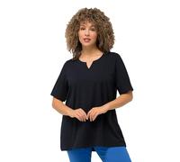 Ulla Popken T- Shirt, Ligne A, col Tunique, Manches mi-Longues, Extérieur (Couleur de Rechange), 52-54 Femme